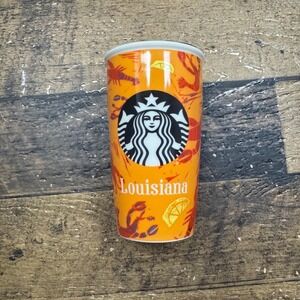 Starbucks Tumbler Louisiana Crawfish Lemon Orange‎ Travel Mug with Lid 12 oz